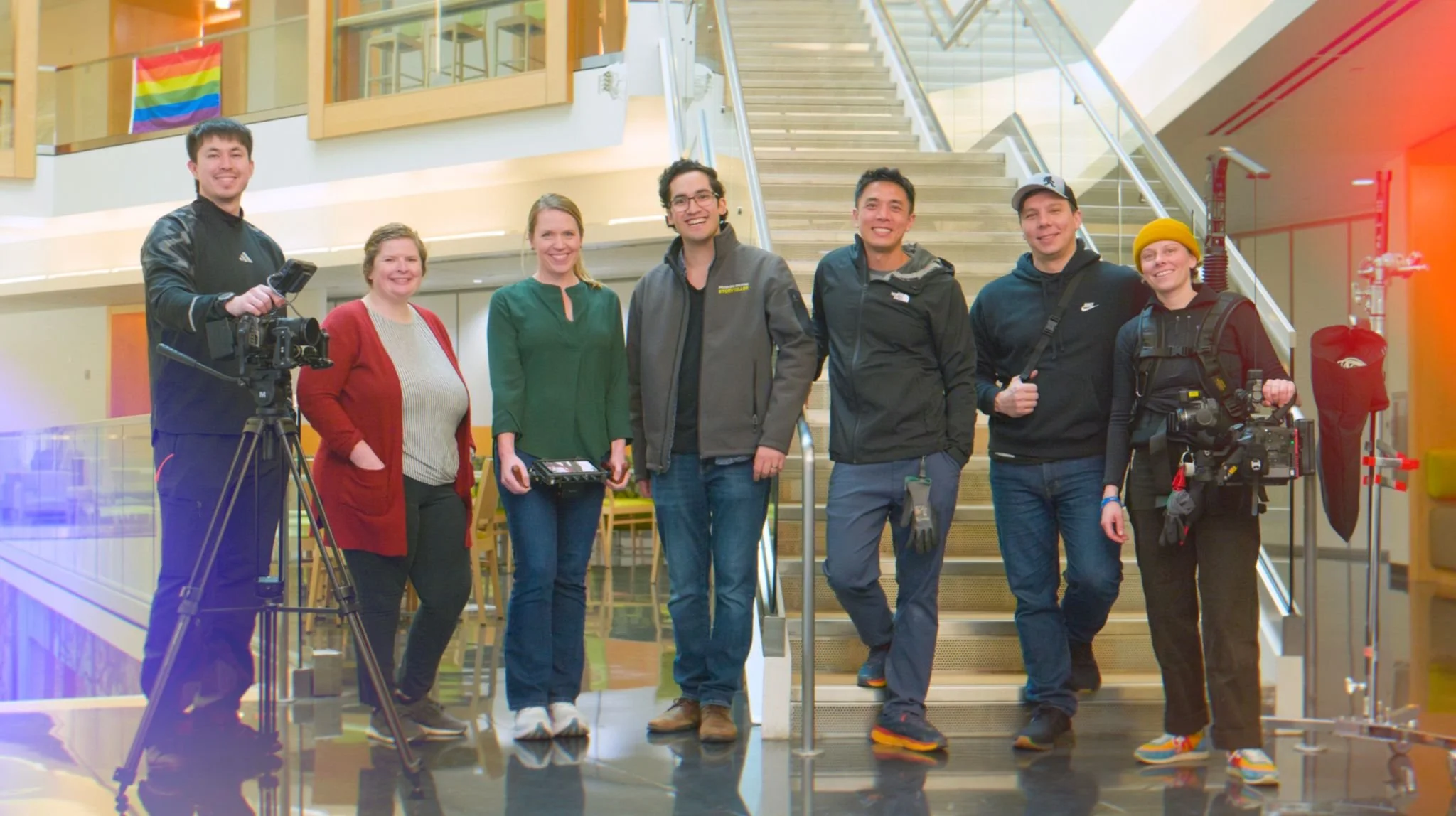 Photo of the JKC Video team smiling with TCC clients