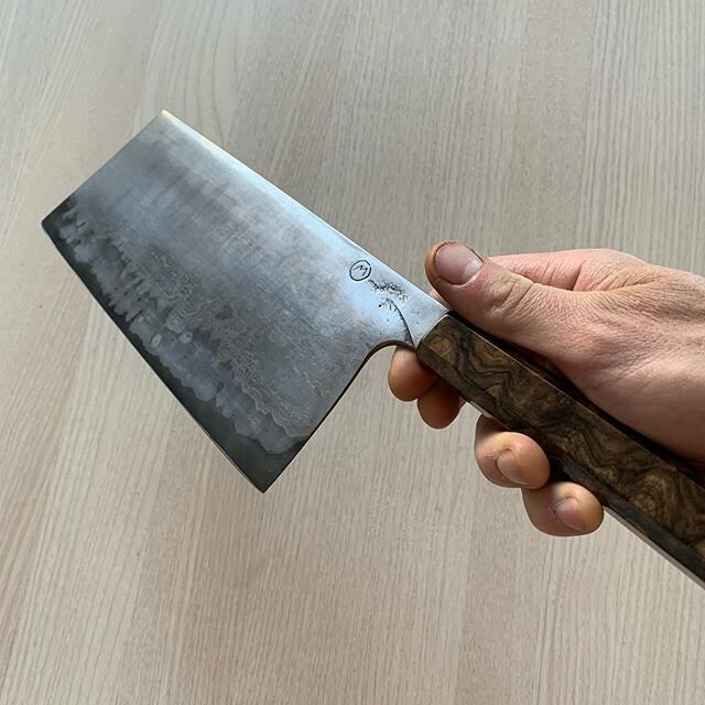 This full size cleaver is also ready to go. 220x100mm 1.2562/wrought.