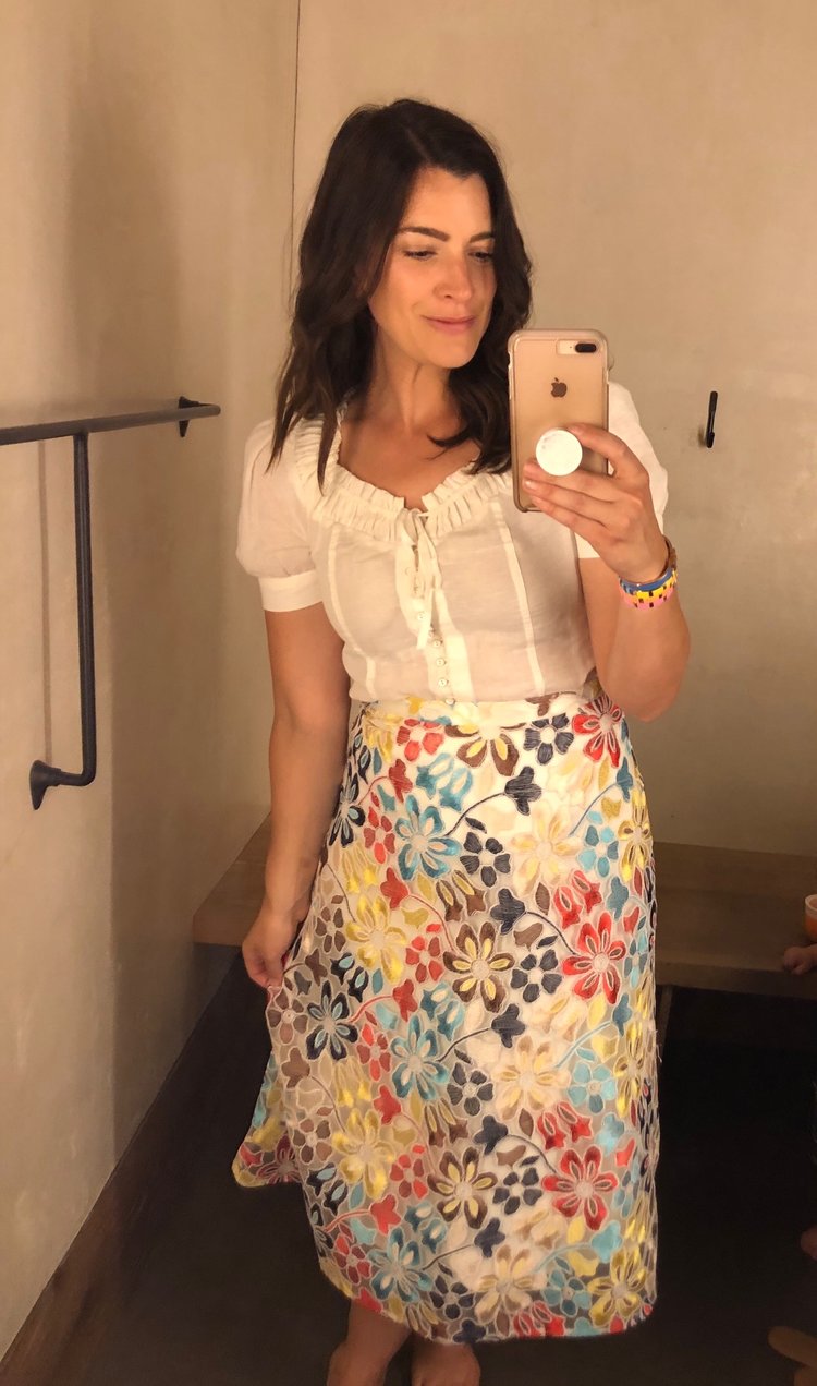 When researching Ms. Frizzle’s would-be summer wardrobe, the first spot I hit was Anthropologie; my favorite store when searching for something unique and bright. This skirt is my own personal homage to Ms. Frizzle