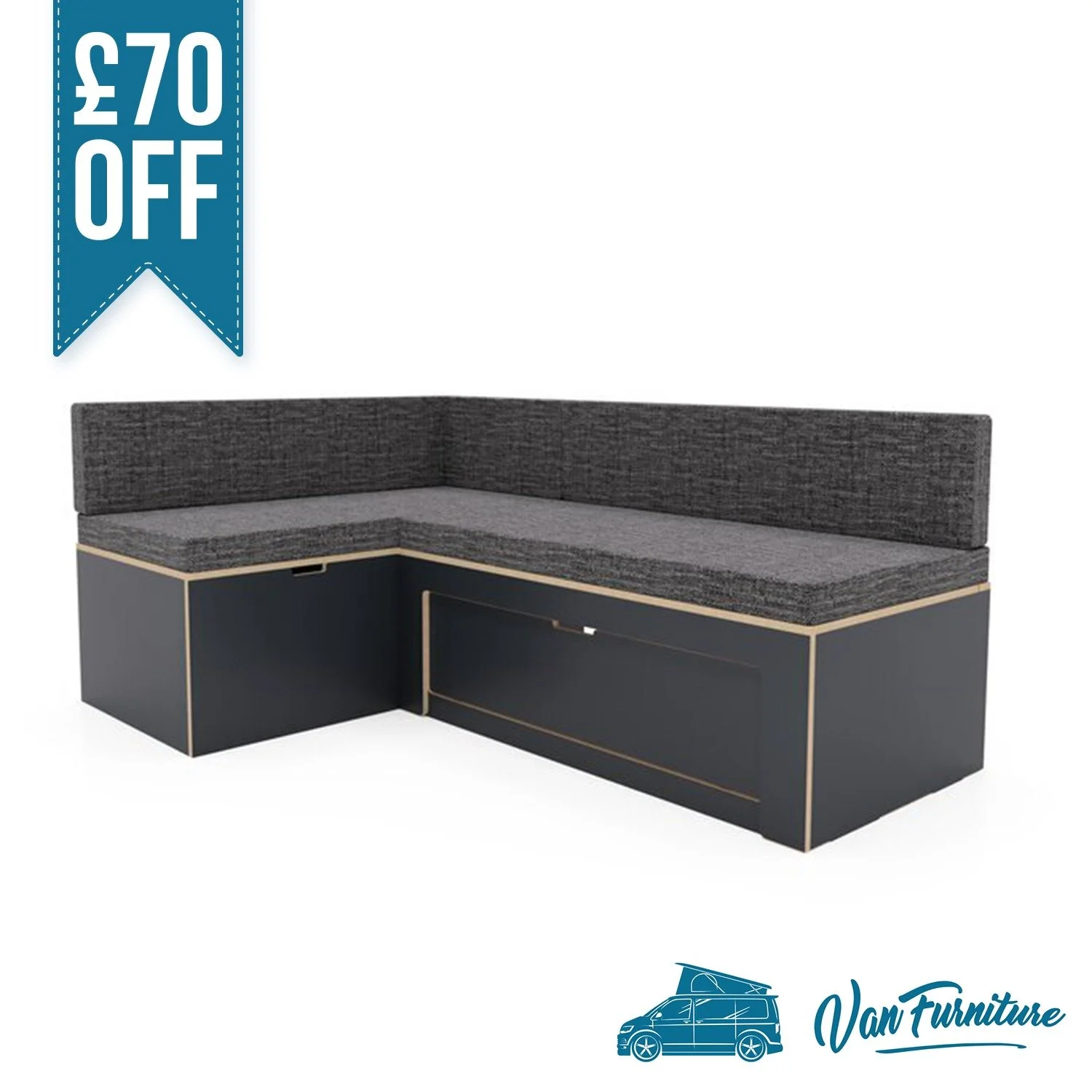 Laminated L Shaped Bed - Bundle