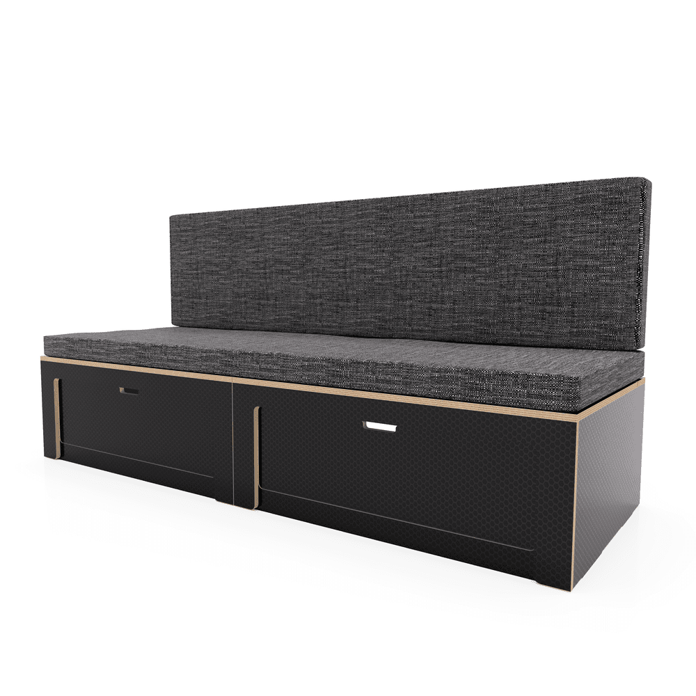 Low Sliding Bed Buffalo Board/ Hex — Van Furniture