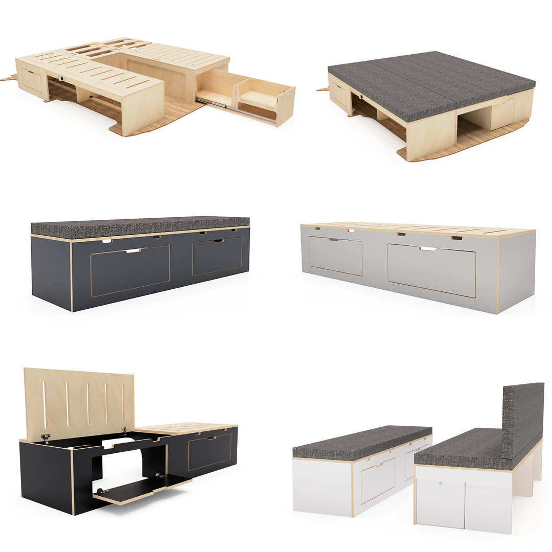 Sliding bed Extension & Storage pod