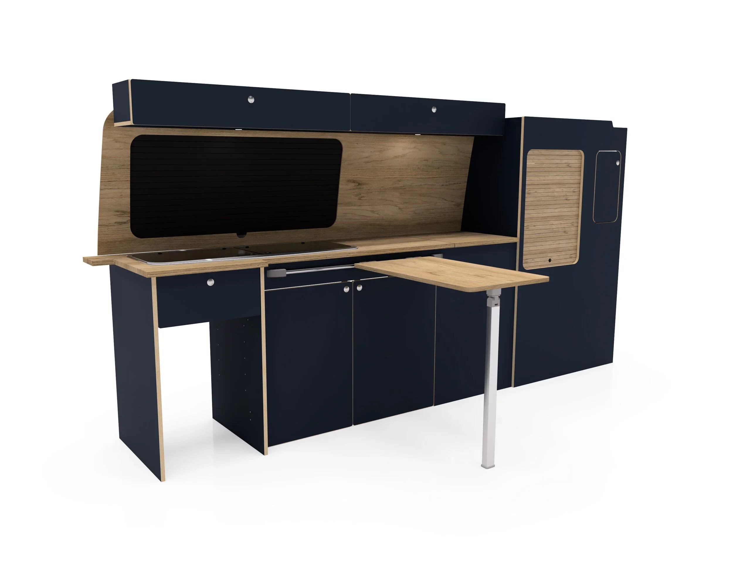 T5 T6 Laminated Ply Cabinet - Black