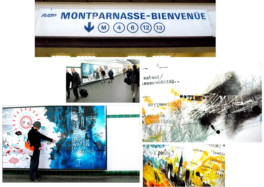 Curius, a Paris-based design shop, invited me to contribute to a mural project on view at Gare Montparnasse. The theme of the murals: what we think about when we travel – the title in french is “J’avance, Donc Je Pense.” A handful of artists from Montreal, Melbourne, Sao Paulo, London and Paris also contributed to the murals which are giant collages. All images ©2019 Linda Zacks.