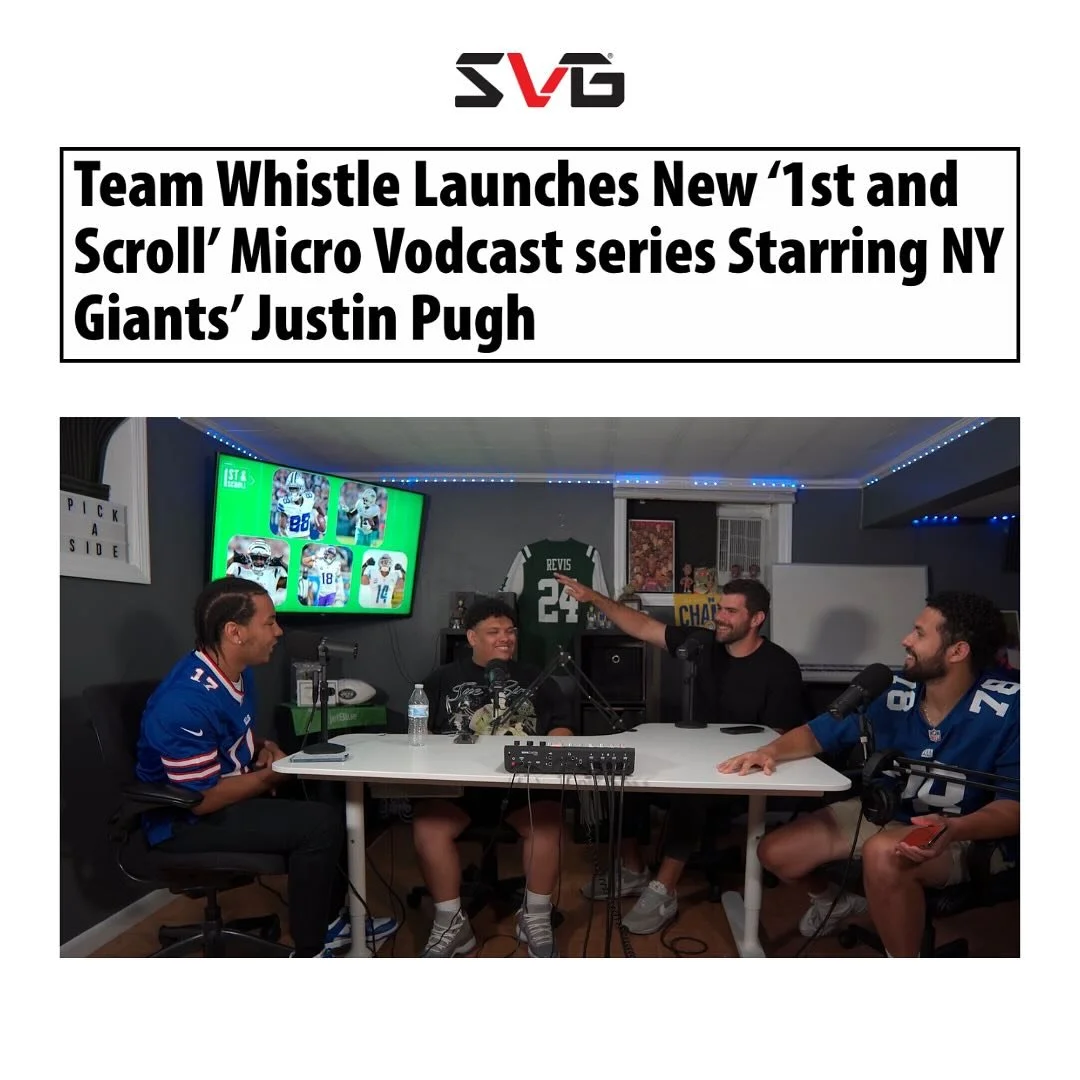 Excited to announce @pickasidepodcast is teaming up with @whistlesports to launch &lsquo;1st and Scroll&rsquo; micro vodcast series 🤝