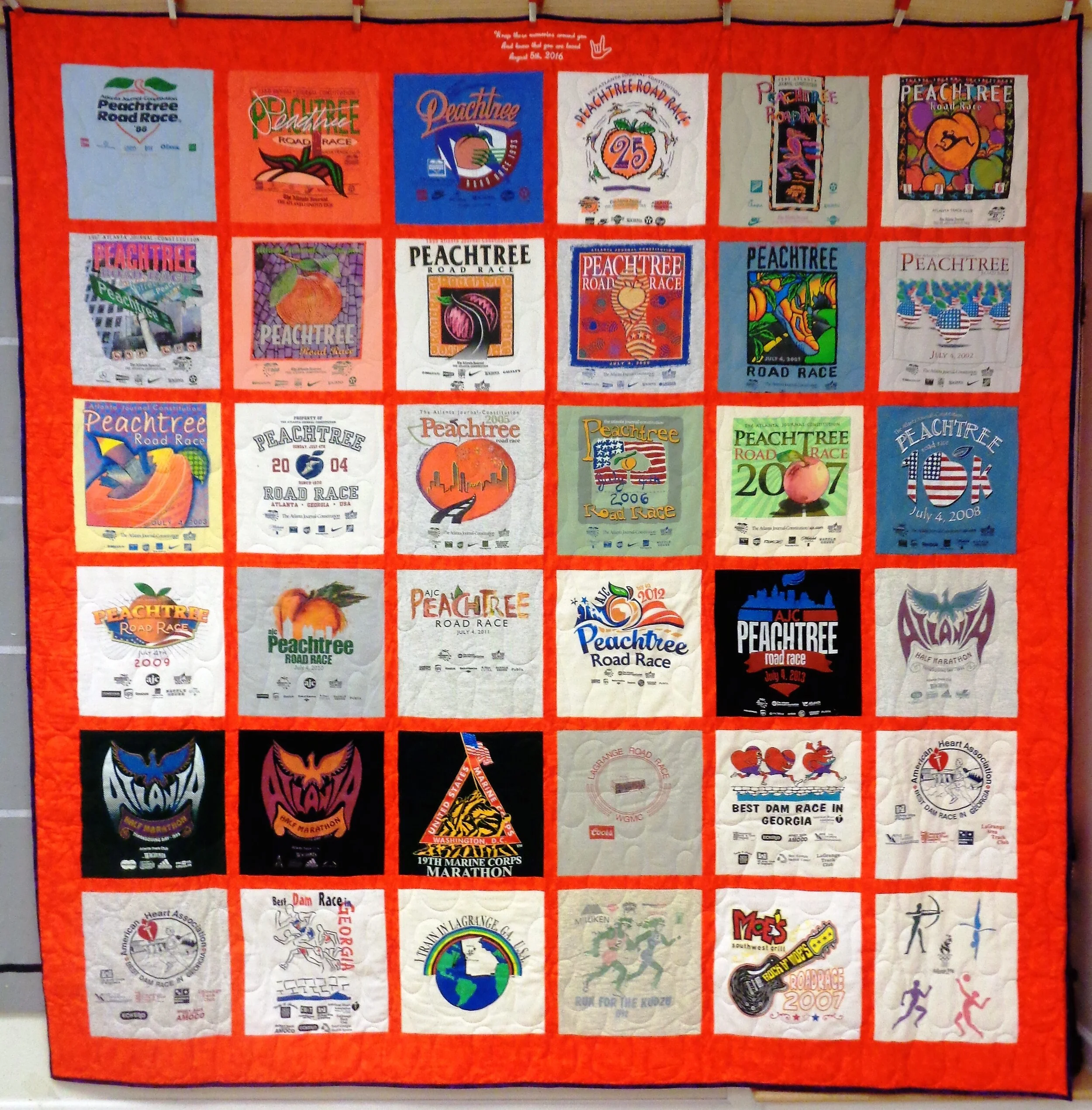Running TShirt Quilt Gallery — Keepsake TShirt Quilts & Blankets
