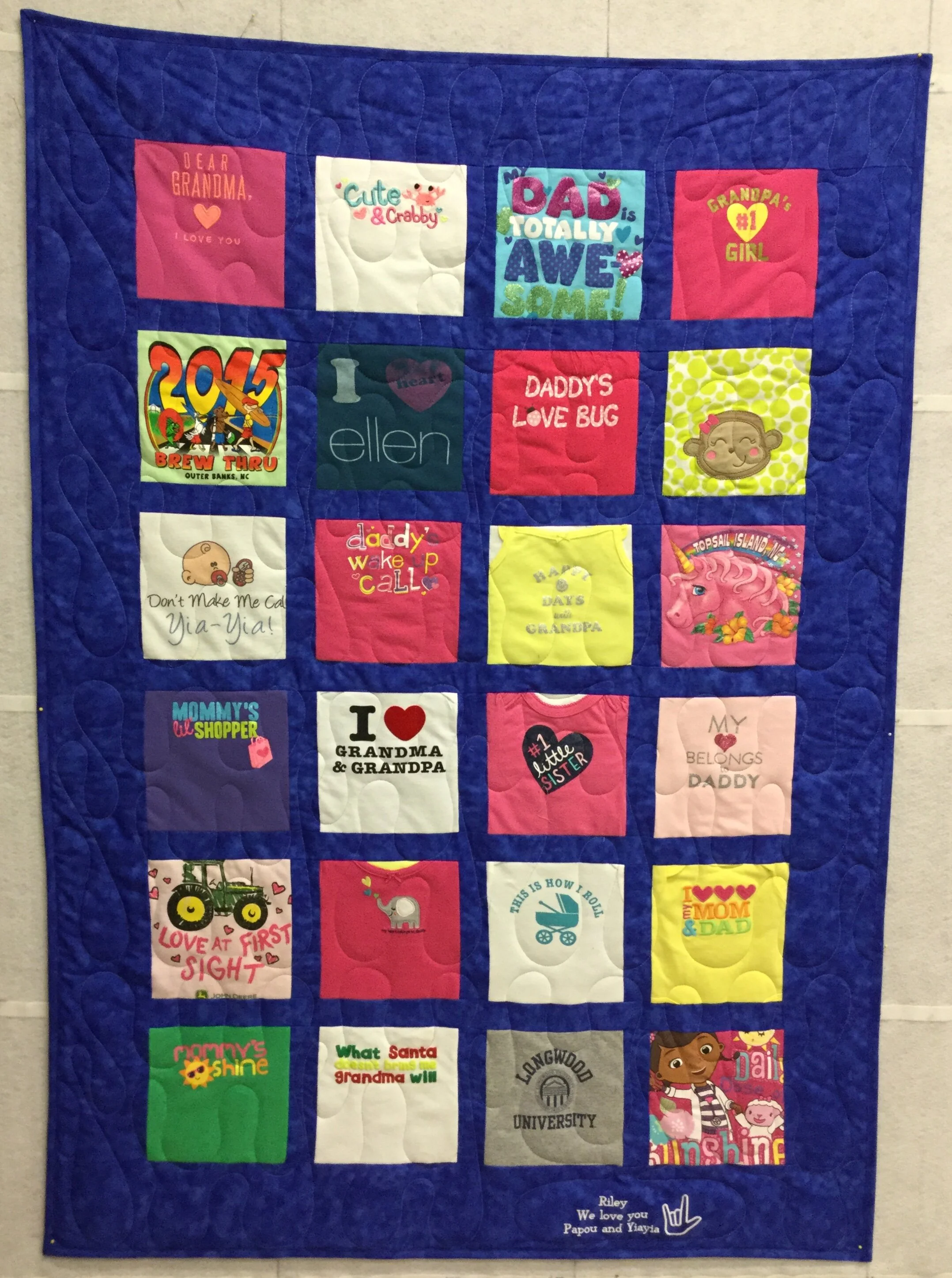 Family TShirt Quilt Gallery — Keepsake TShirt Quilts & Blankets