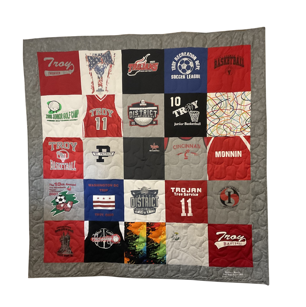 TShirt Quilt 25 Shirts (Full) — Keepsake TShirt Quilts & Blankets