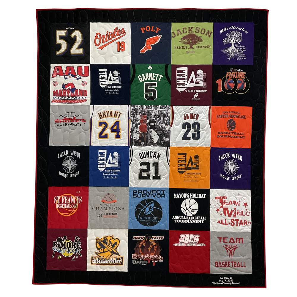TShirt Quilt 30 Shirts (Queen) — Keepsake TShirt Quilts & Blankets