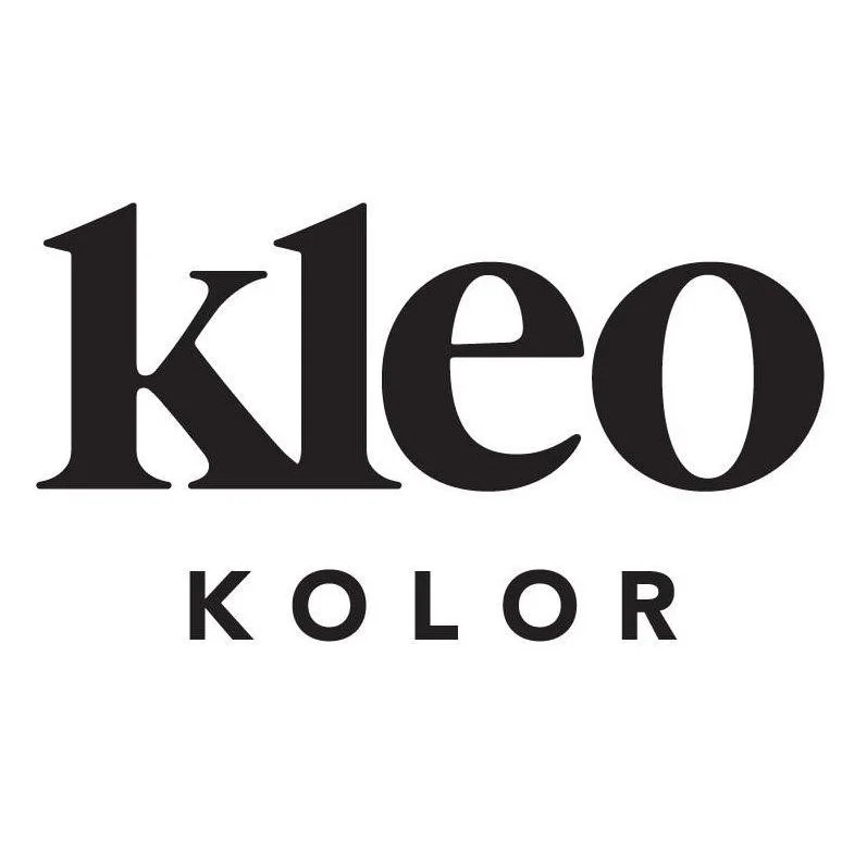 Black Text Logo that reads Kleo Kolor