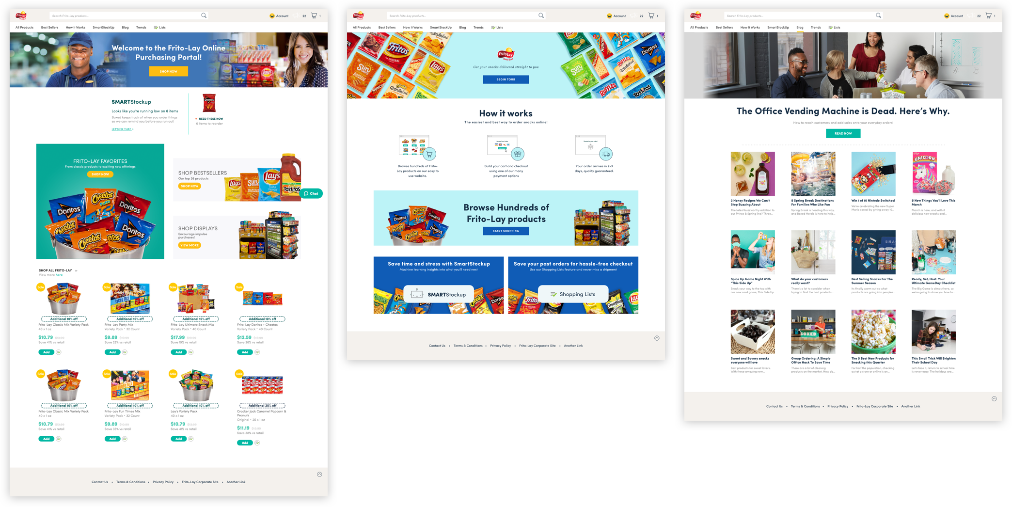 Home page, About Page, Blog