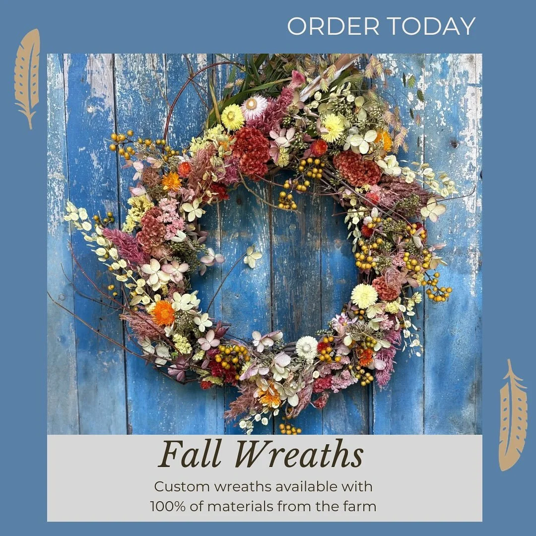 🌸 Blooming Beauty for Your Home 🌸
Bring nature home with our handcrafted dried floral wreaths! 
🌼 Each wreath is custom made with flowers grown and dried right here on our farm.
✨ Unique Design: Every wreath showcases a beautiful array of color