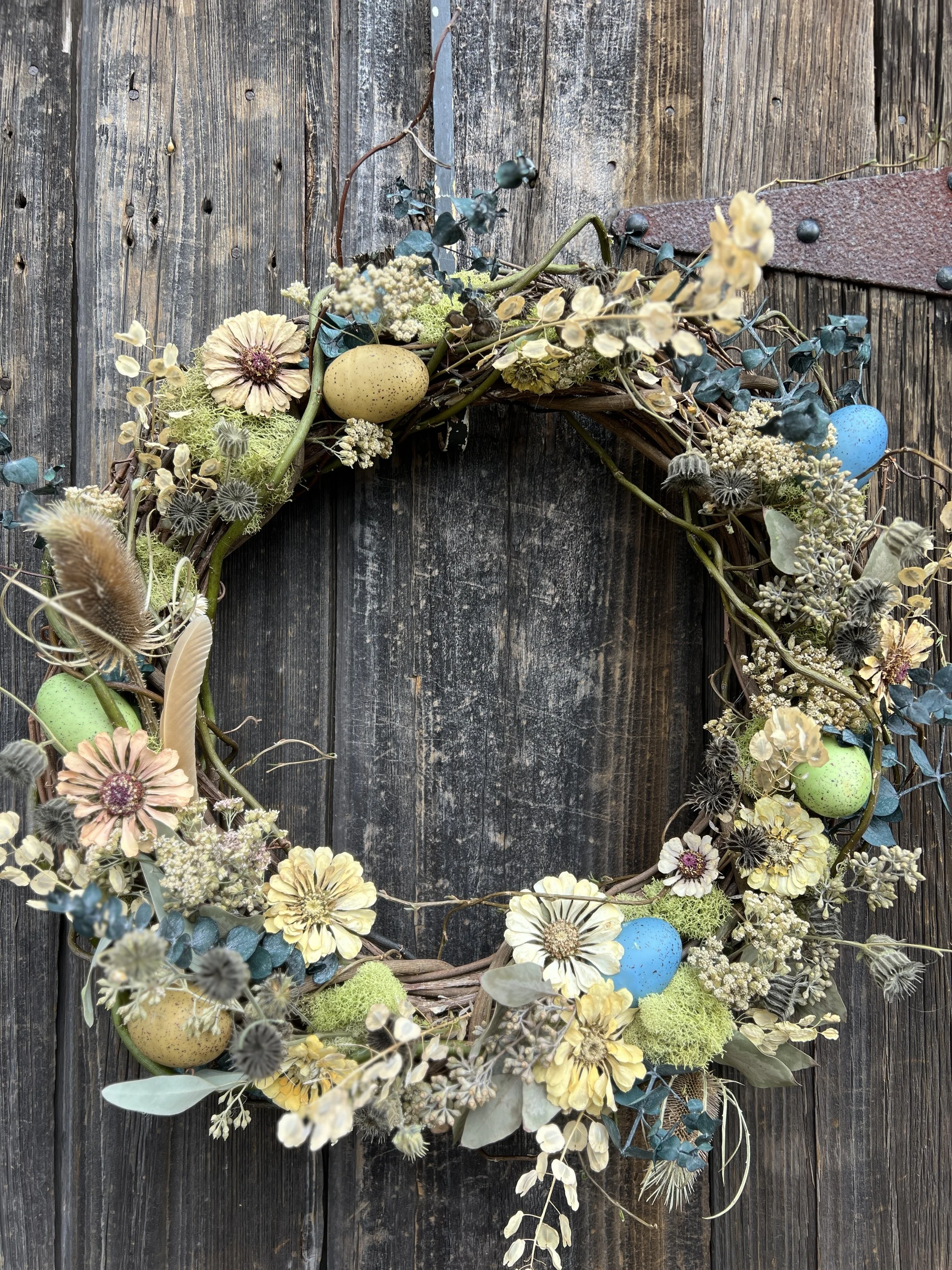 Custom Spring Dried Floral Wreath