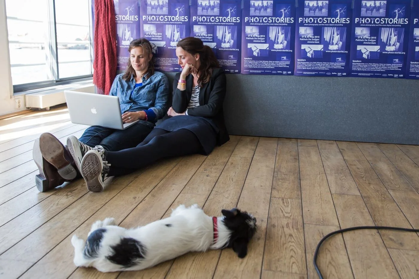 Marjolein Busstra &amp; Rebekka van Hartskamp from the collective De Lege Fles during the Master Workshop in 2015.