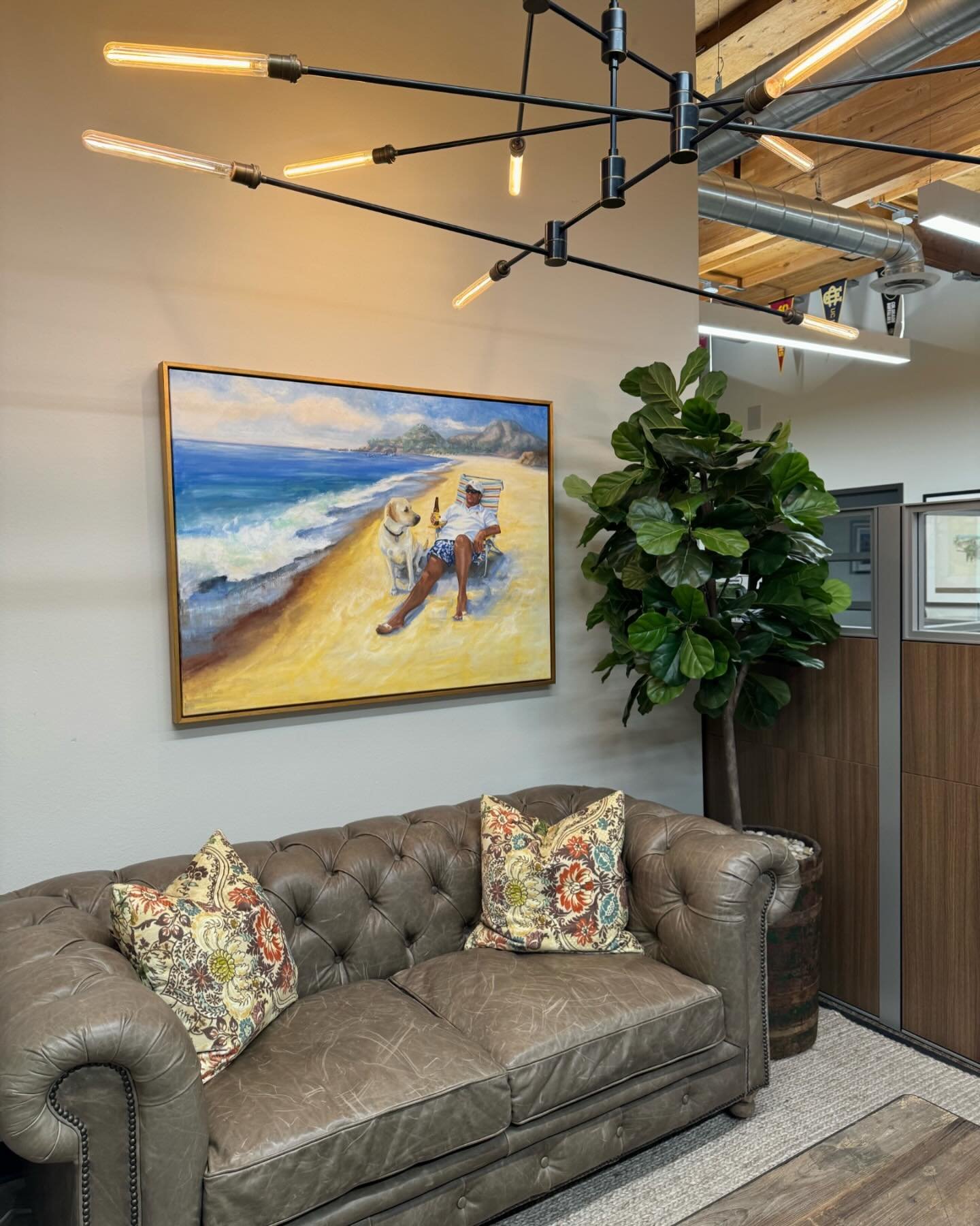 #TenantSpotlight - at Airport Business Center! @carinapictureframeinc has been a tenant of The Koll Company for 26 years! This talented team has been framing pieces for us since we moved in, in 1998. Swipe to see some of their work around The Koll Co