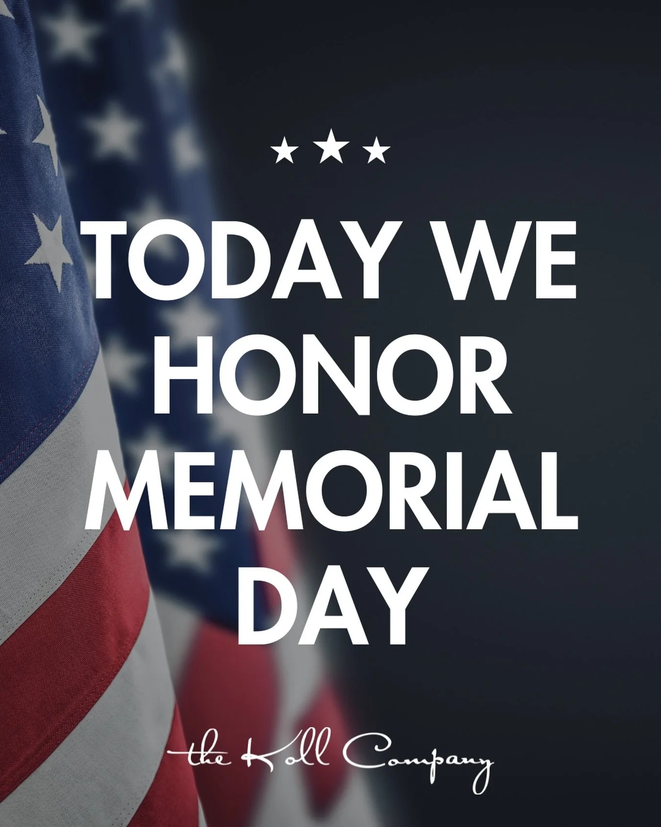 Today we remember and honor those who gave their lives in service to our country.