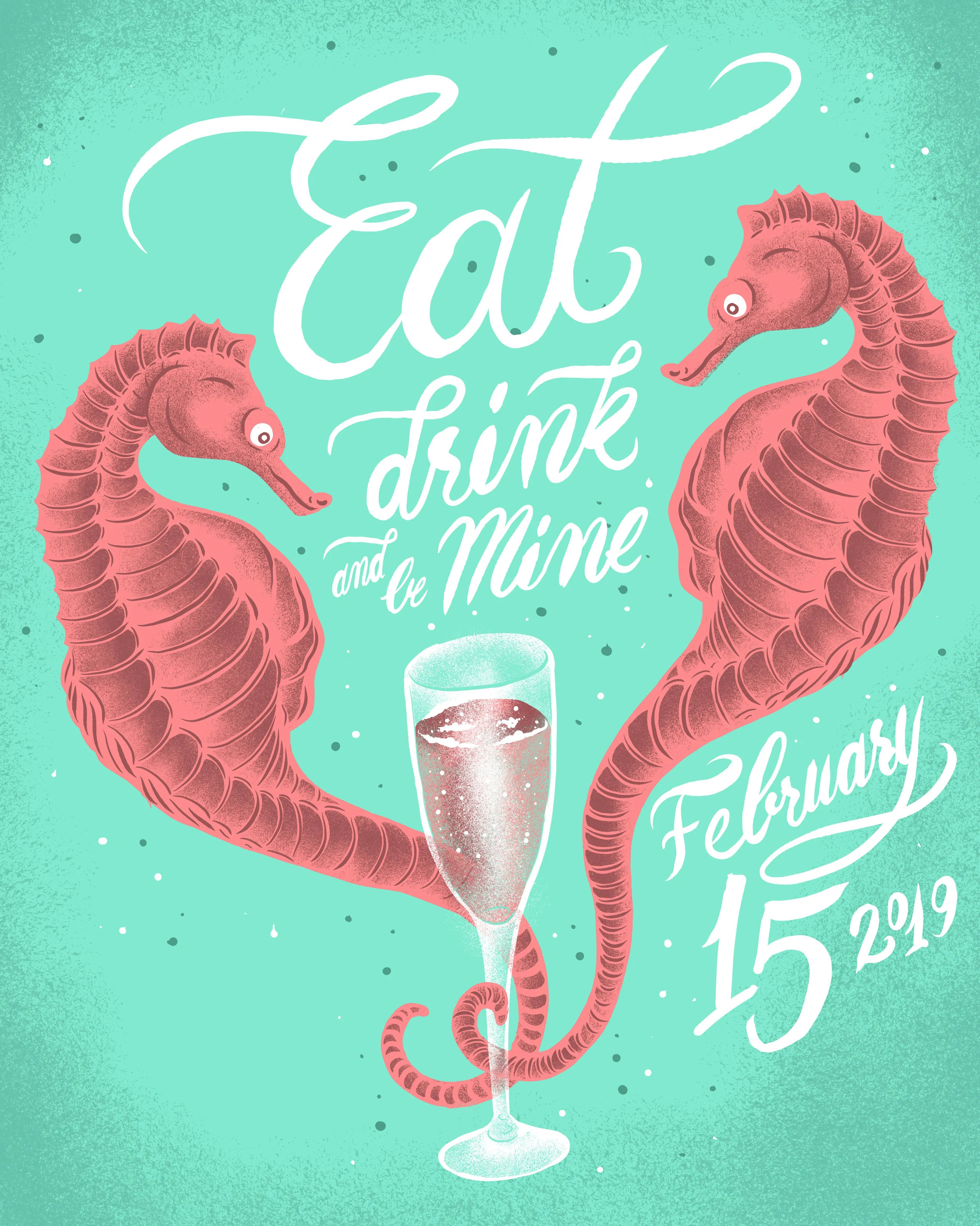 SIPS "Eat, Drink, and Be Mine" Event Poster
