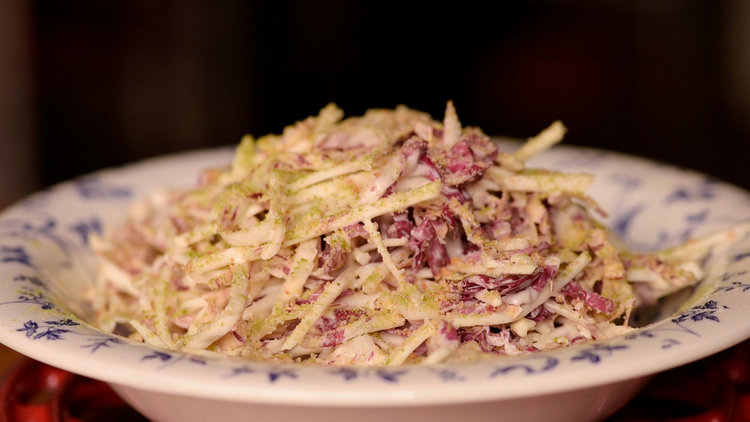  Radicchio & Celeriac with Roasted Garlic & Breadcrumbs