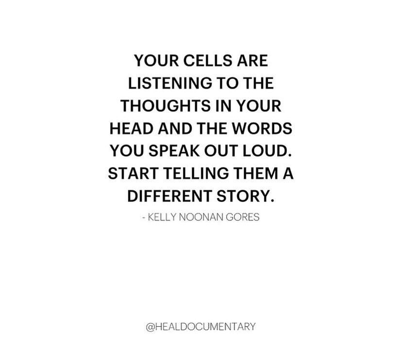 Repost from @healdocumentary Let your cells hear some good stuff!🙌✨💚
.
.
.
#healdocumentary #kellynoonangores #healingaffirmation #mindbodyconnection #youcanheal #autoimmunewarrior #chronicillnesswarrior #mentalhealthmatters #breathwork #efttapping