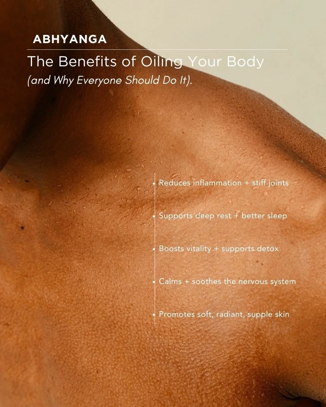 Abhyanga, a simple yet powerful ritual. 
⠀⠀⠀⠀⠀⠀⠀⠀⠀
When we take the time to massage our body with oil, we are literally coating it with a layer of our affection, as well as a healing touch. This love is known as abhyanga.
⠀⠀⠀⠀⠀⠀⠀⠀⠀
🌿 After an accide