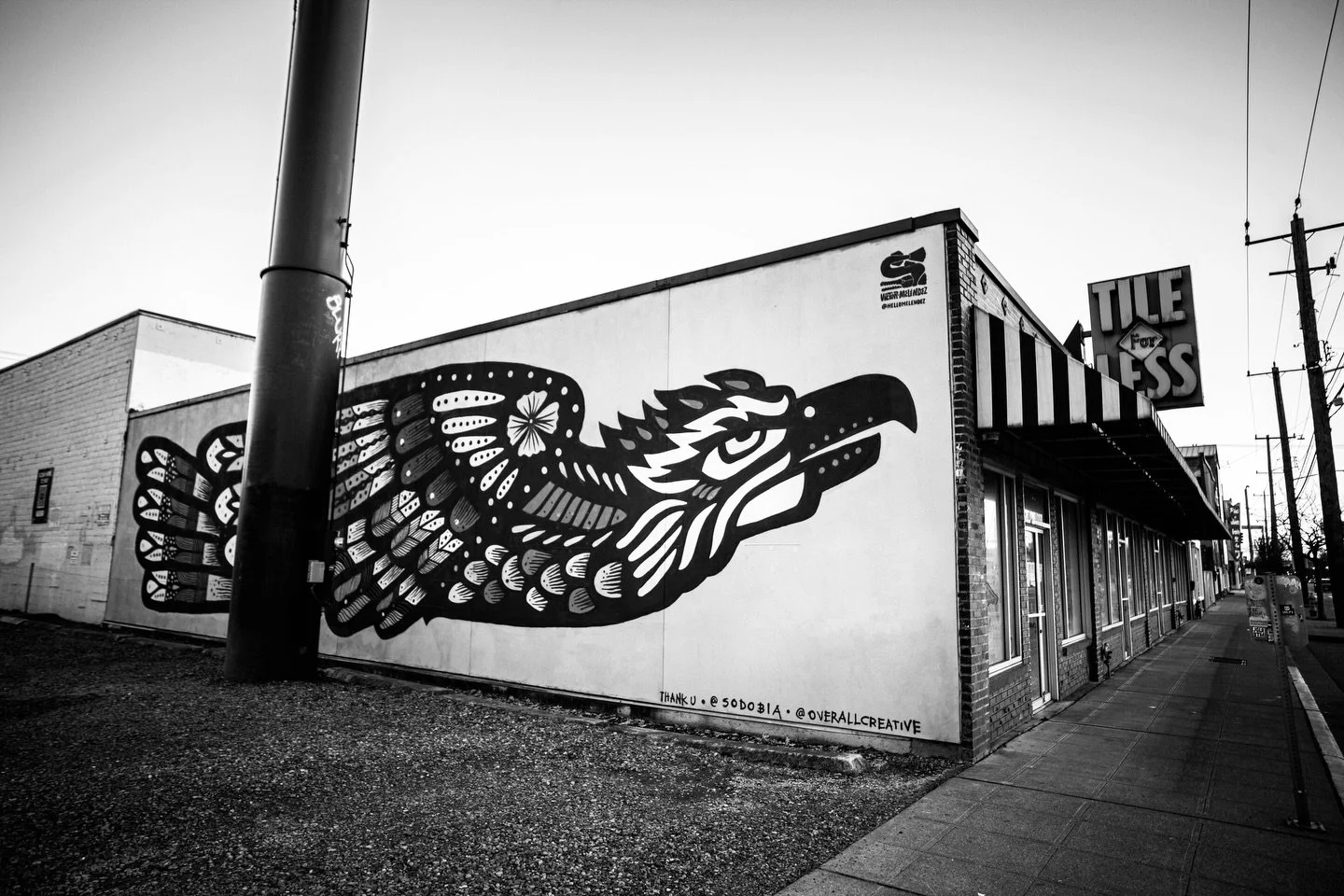 a wall in #sodo gets it wings! by @hellomelendez 🦅 
it&rsquo;s only been a few weeks since superbowl lx but seattlites are still behaving a little louder and prouder after that @seahawks win 🏆 and we were honored to finally put this mexican bird up