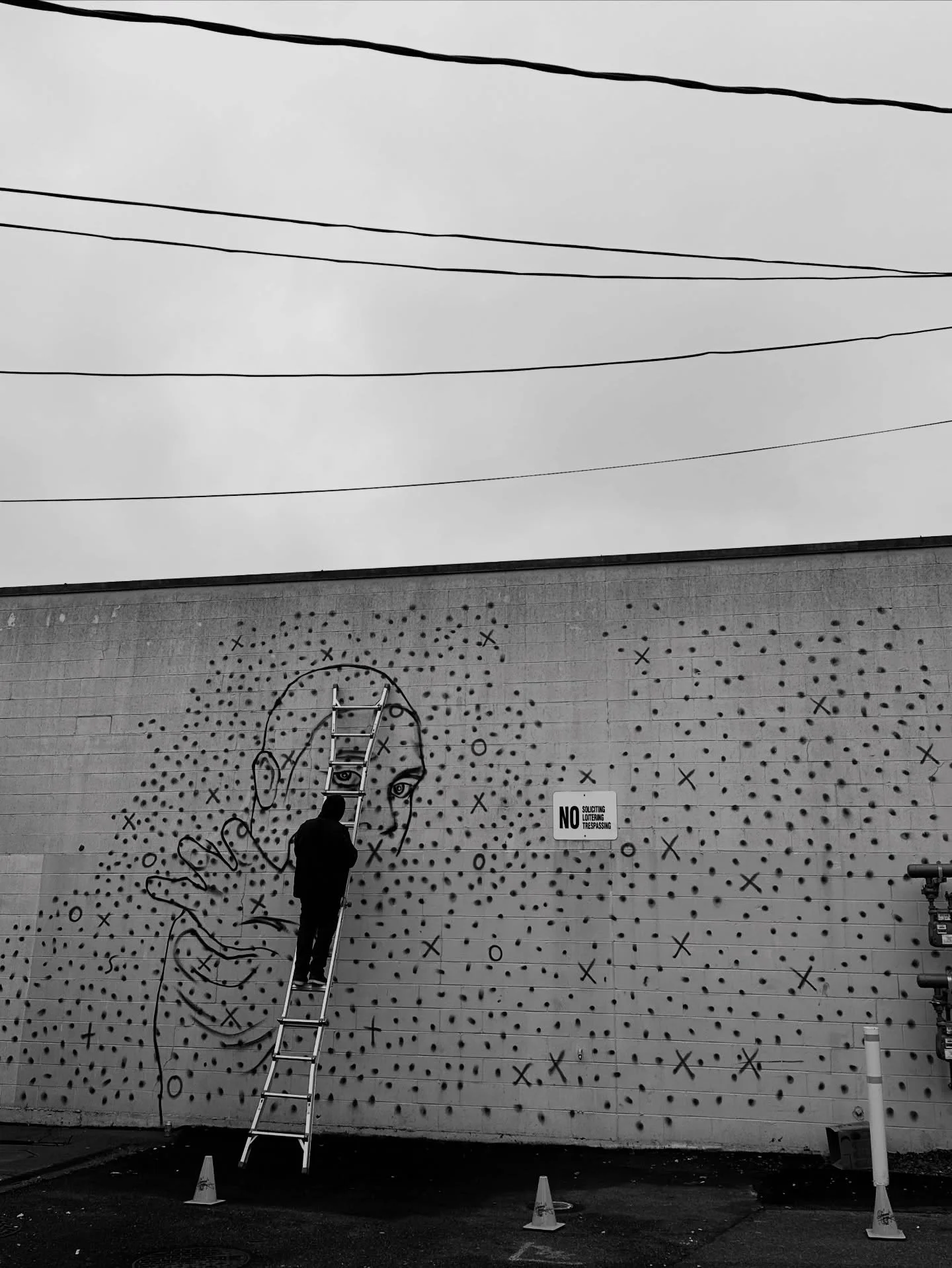 always fun to match make artist -> wall, especially when there&rsquo;s freedom in the design process. welcoming @desmondhansenart to our feed! he showed up ready to rock (even when the lift we ordered didn&rsquo;t!) 
⚫️⚫️⚫️⚫️
@sodobia @seaofficeof