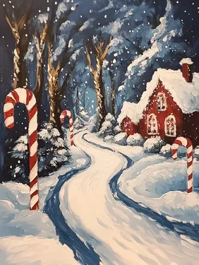 Paint Nite: Candy Cane Lane