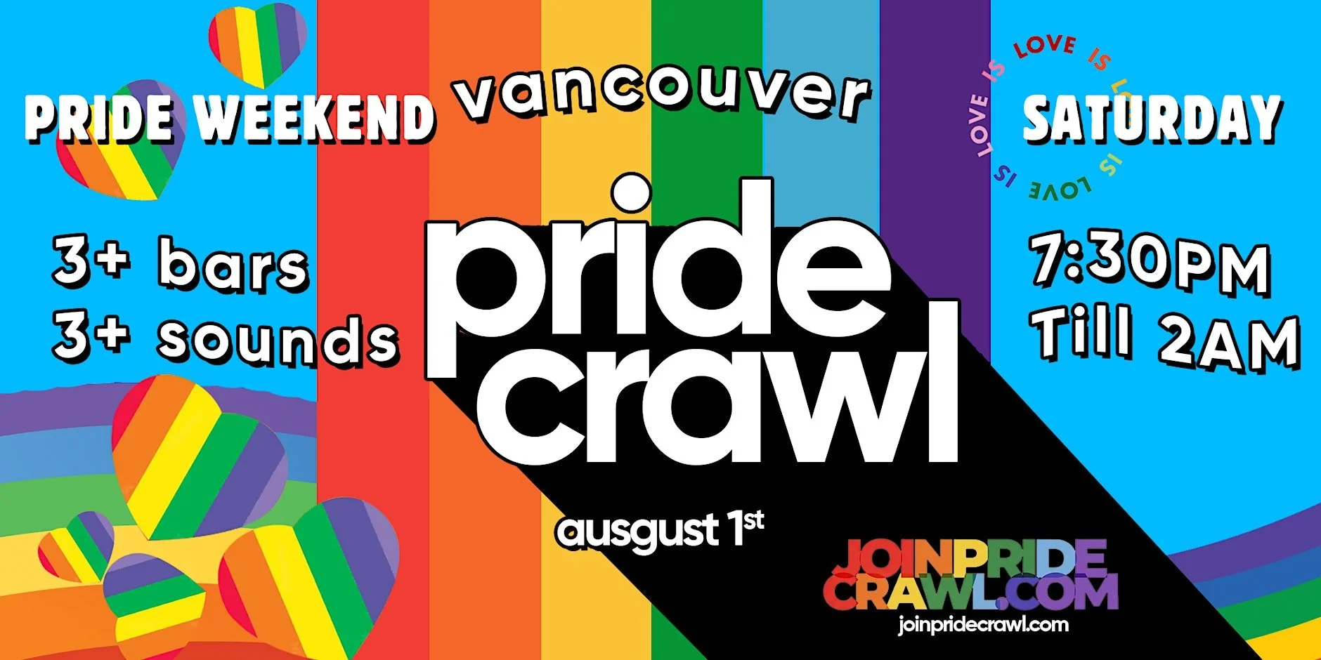 Vancouver Pride Bar Crawl Party 2026 | Saturday, August 1st