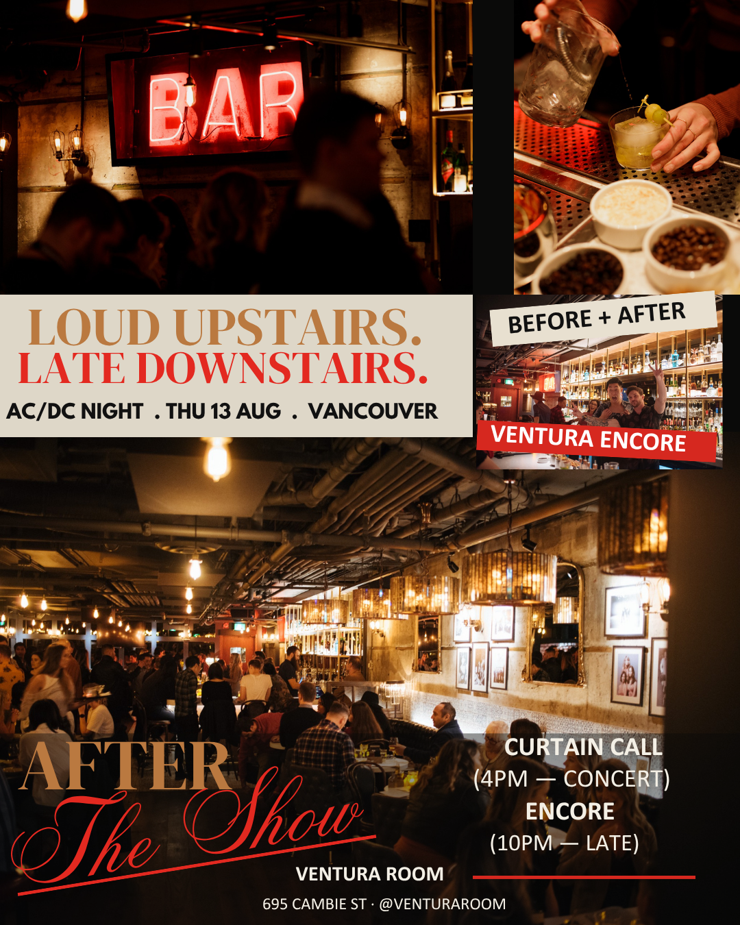 Before + After AC/DC at Ventura Room