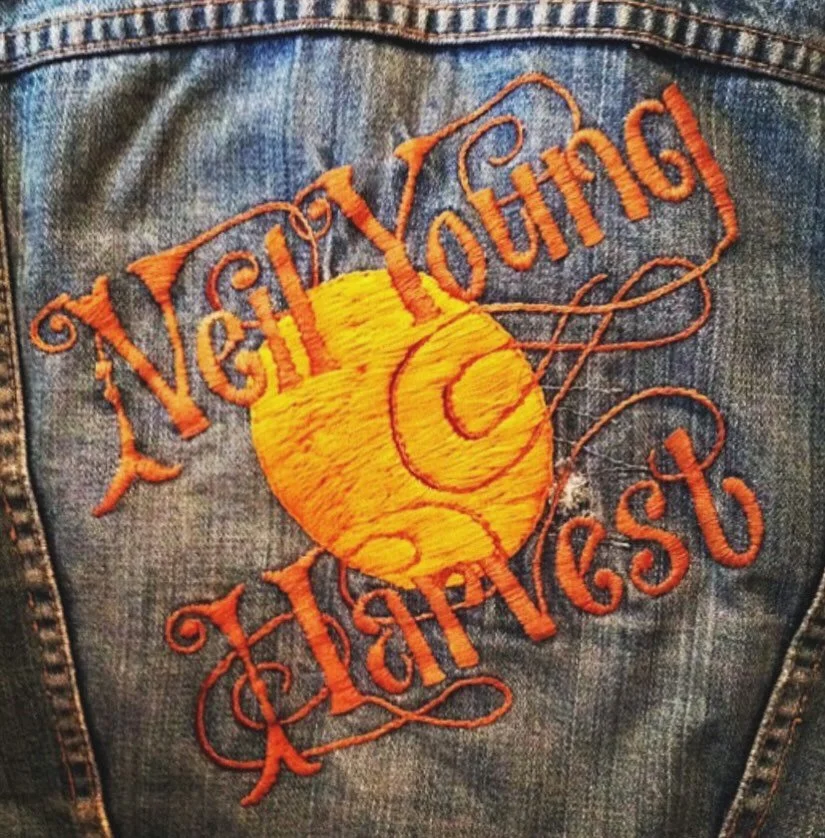 This was the first of several embroidered jackets I made as a teenager. We&rsquo;d sit around a crackling fire, drinking drafts and playing After the Gold Rush on repeat. Late 70s magic&mdash;I wish we could go back for just one more night.&rdquo;✨
W