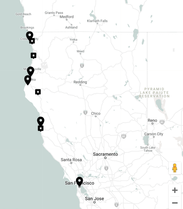 northern california coastline map