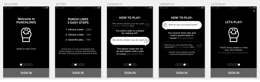 Onboarding Flow Wireframe