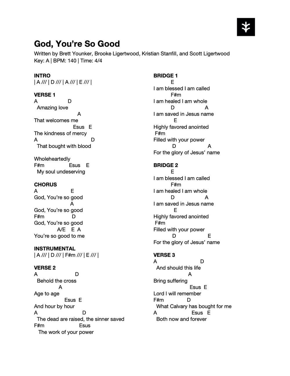 God You Re So Good Branches Hb