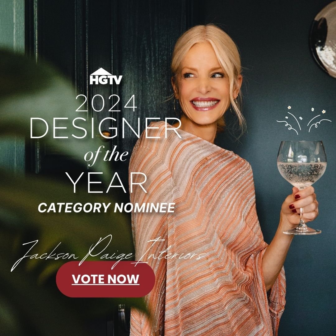I&rsquo;m excited to share that I&rsquo;ve been nominated for the Designer of the Year Award by HGTV in the Color + Pattern category! 🌟 This recognition means a lot to me as it celebrates my passion for integrating bold patterns and rich textures in