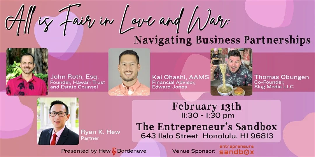 All is Fair in Love and War: Navigating Business Partnerships 