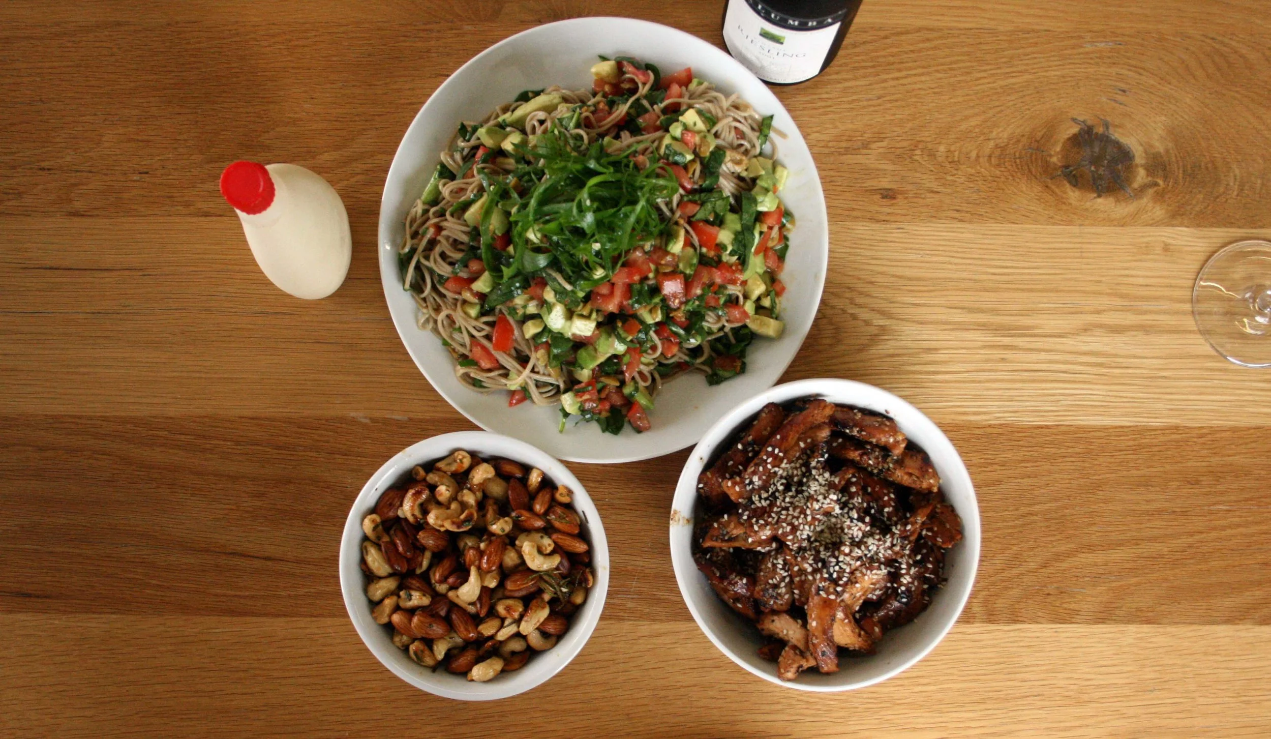 Soba Noodle Salad with Sesame Chicken