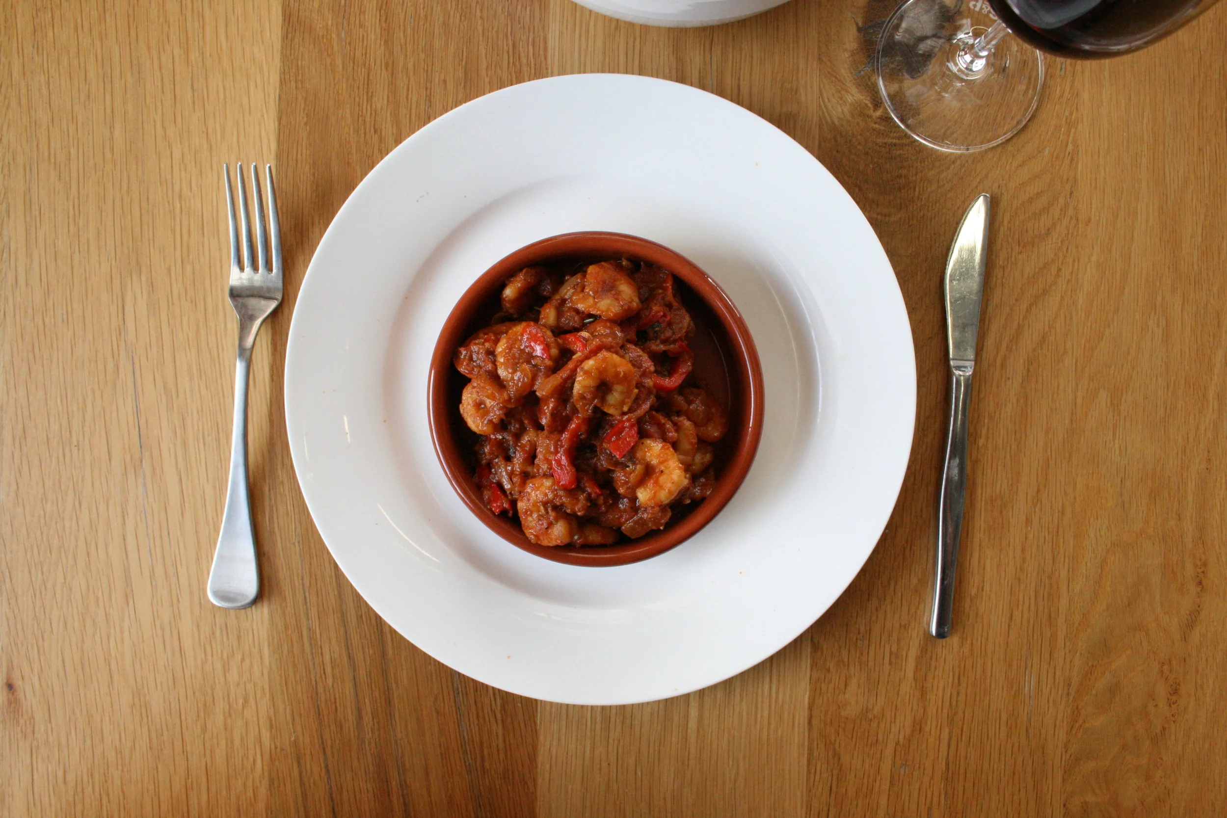 Chilli Garlic Prawns with Zucchini Salad