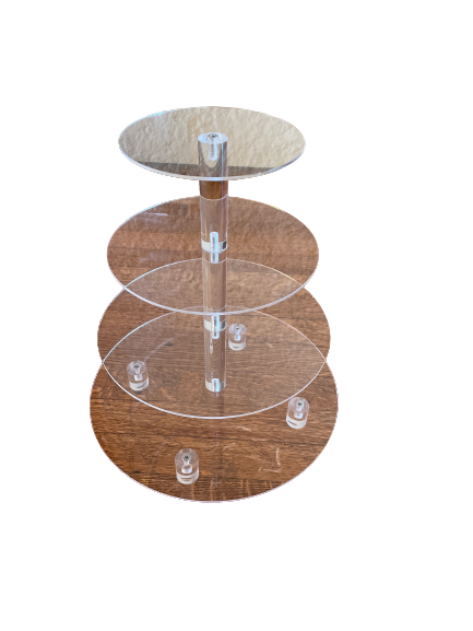 4 Tiered Clear Acrylic Dessert Stand, $5, Inventory: 1