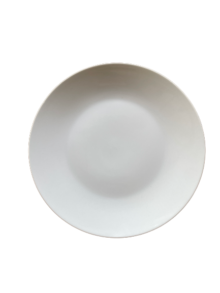 Glossy White Dinner Plate, $0.50, Inventory: 70