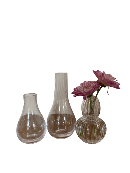 Bud Vases beveled - Set of 3, $5, Inventory: 4