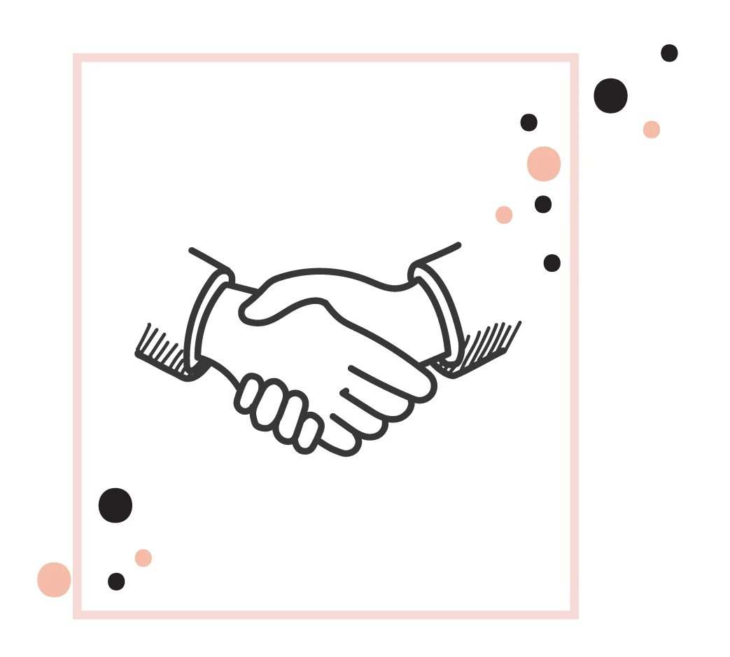 an illustration of two hands being shook in partnership