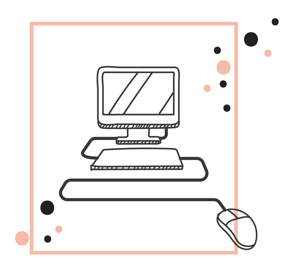 an illustration of a computer signifying professional ad graphics
