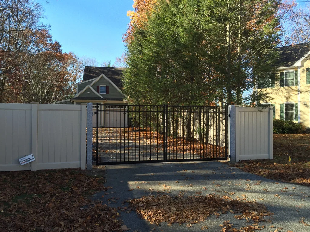 Estate gate and granite posts in Lexington.jpg
