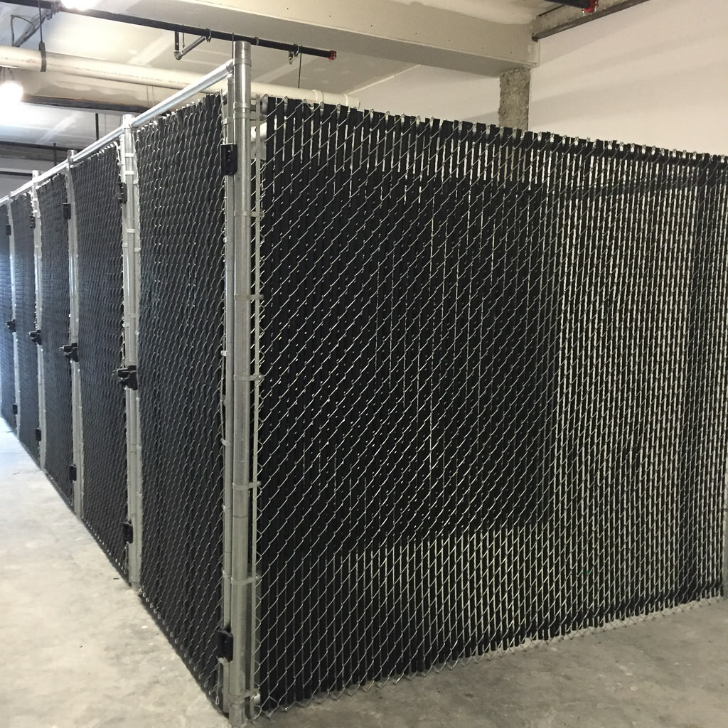 8' high chain link utility room