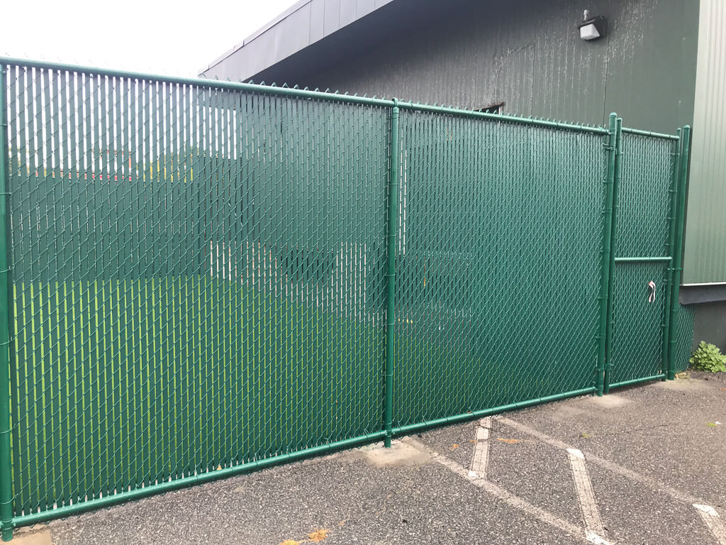 8' high green chain link in Newton