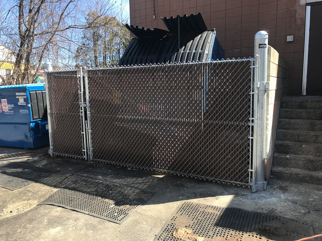 chain link dumpster enclosure