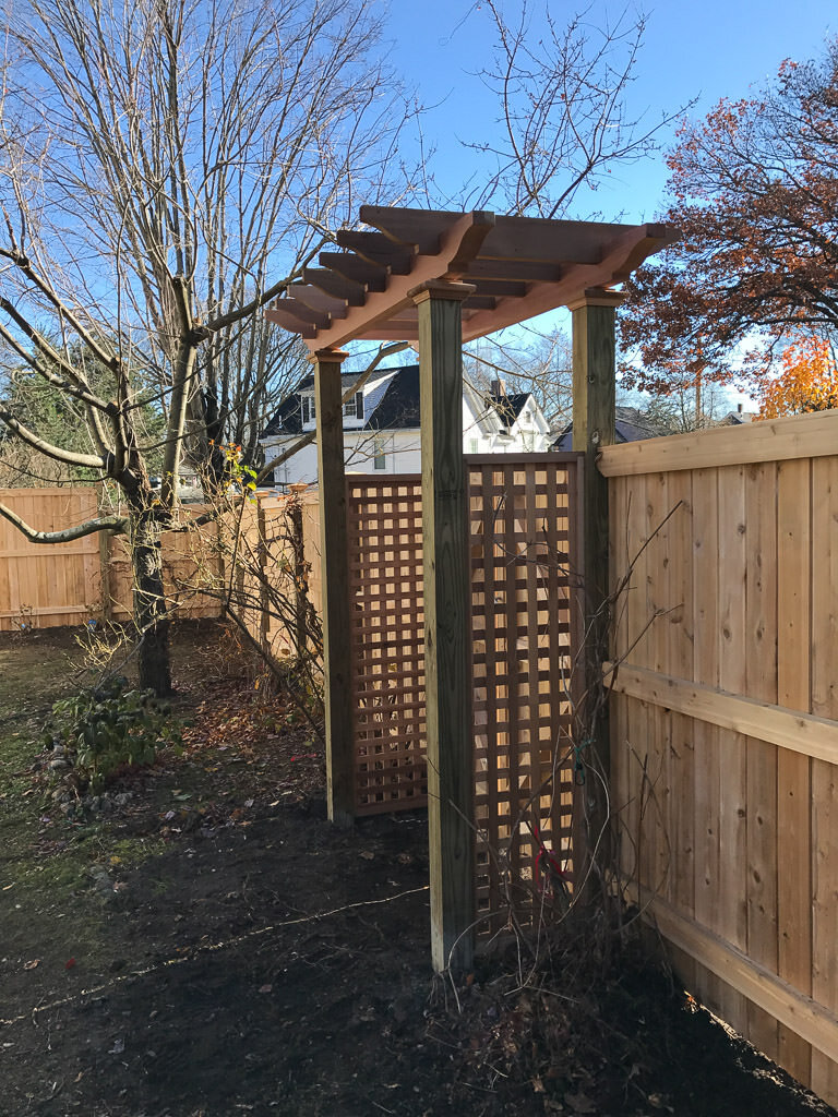 cedar 5' wide pergola1 in Newton