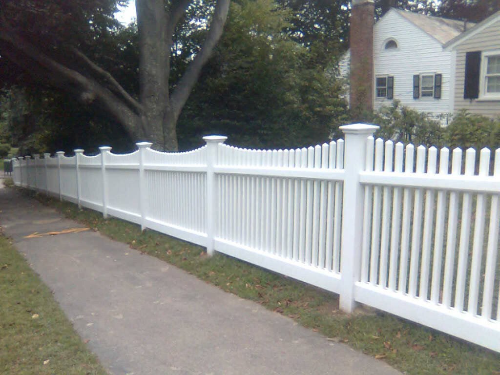 4' high cedar chestnut hill style, stained white in Newton