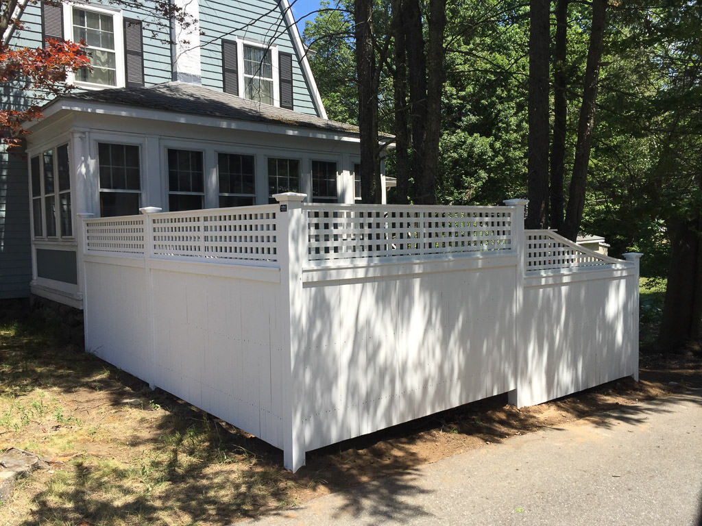 stained small square lattice topper in Waltham2