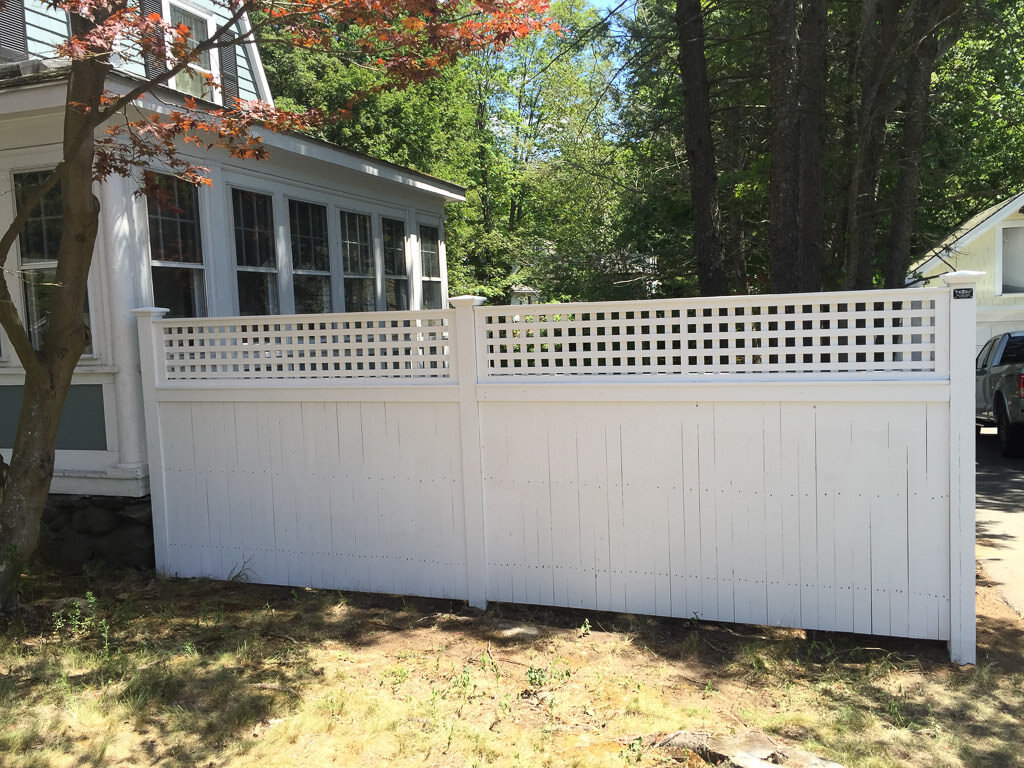 stained small square lattice topper in Waltham